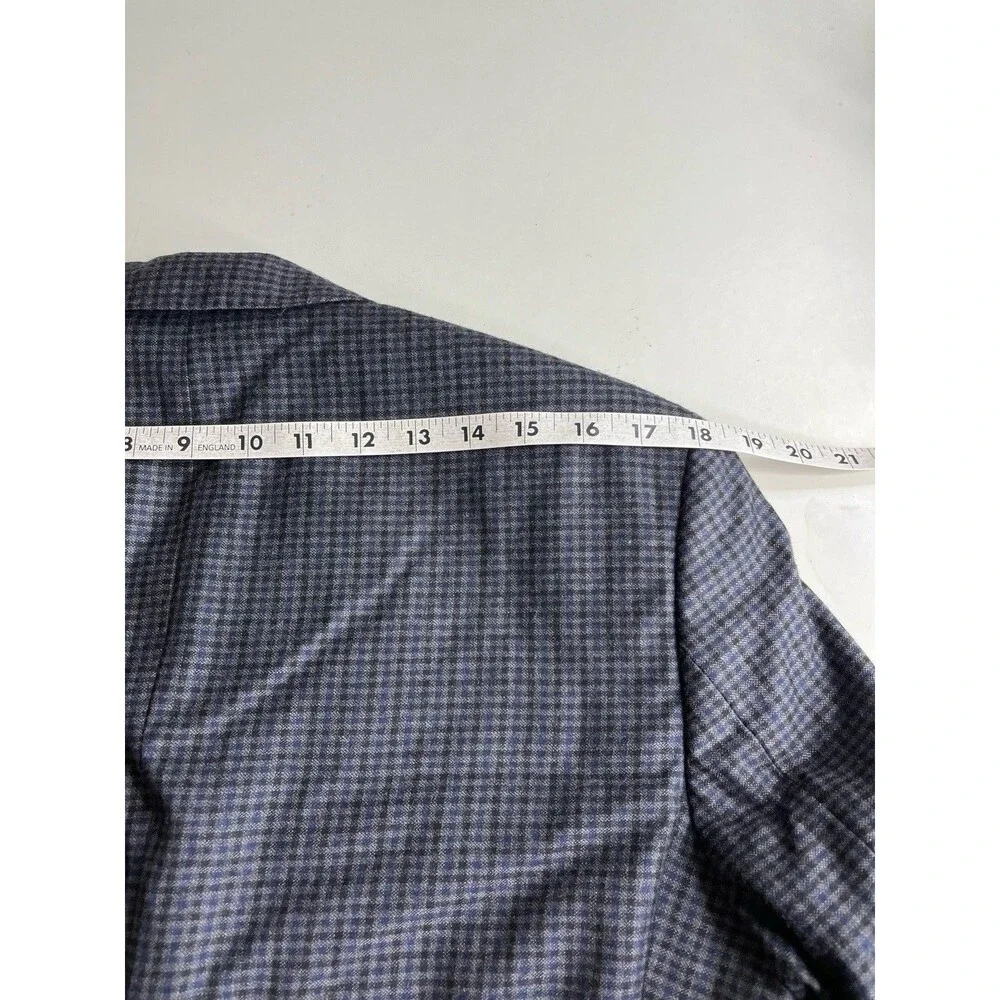 Hugo Boss Hutch3 Men 38R Blazer Wool Check Suit Jacket Coat